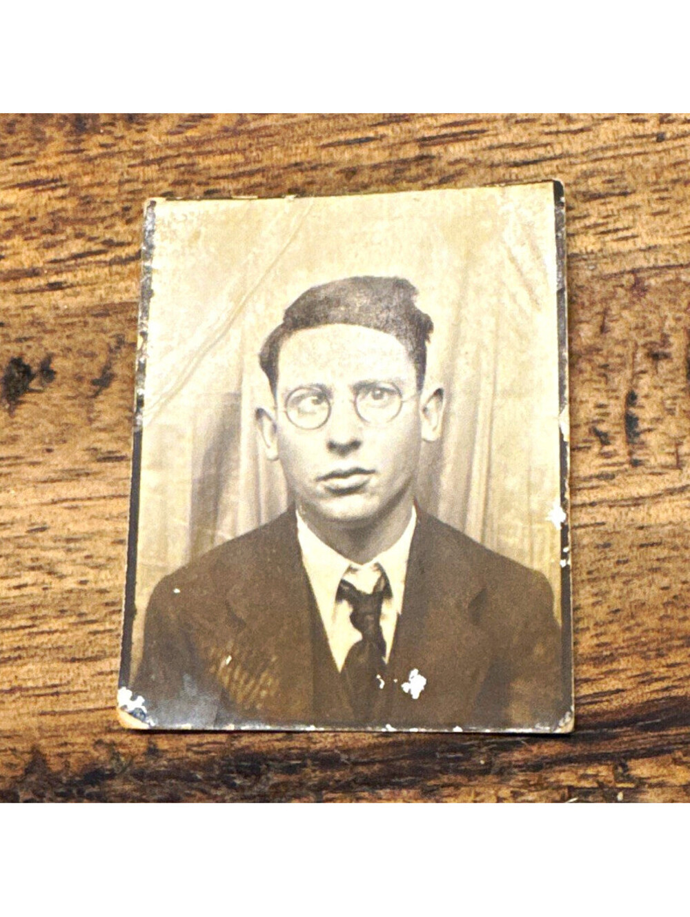 Black & White Photo Booth Photograph of Man glasses and quirky personality